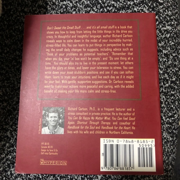 Don’t Sweat The Small Stuff paperback bestseller by Richard Carlson - Picture 2 of 4